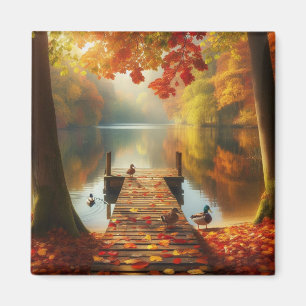 Herfstbomen & meer met eenden magneet