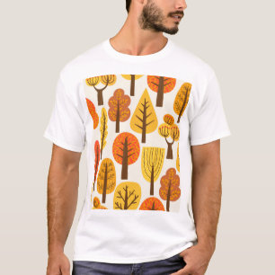 Herfstbomen, naadloos patroon. t-shirt