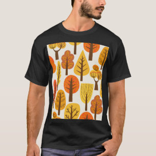 Herfstbomen, naadloos patroon. t-shirt