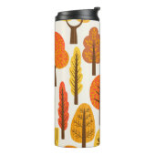 Herfstbomen, naadloos patroon. thermosbeker (Gedraaid links)
