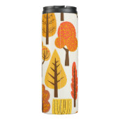 Herfstbomen, naadloos patroon. thermosbeker (Achterkant)