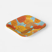 Herfstbomen Patroon Herfst gebladerte Papieren Bordje (Gebogen)