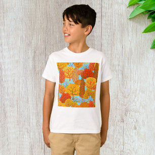 Herfstbomen Patroon Herfst gebladerte T-shirt