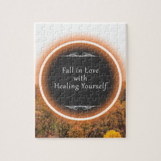 Herfstbomen Scène Quote Legpuzzel (Verticaal)