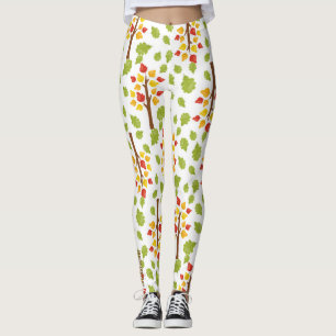 Herfstbomen & Vallende Bladeren Leggings