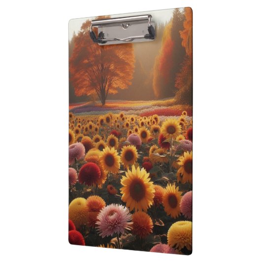 Herfstbomen/veld met mama's klembord (Links)