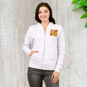Herfstbomen Vrouwen Full-Zip Hoodie