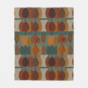 Herfstboom en Blad Fleece Deken