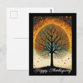 Herfstboom Fine Art Vakantie Thanksgiving Briefkaart (Voorkant / Achterkant)