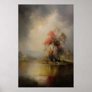 Herfstboom Natuur Landschap, Regenboog Ethisch Poster