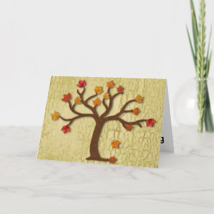 Herfstboom Thanksgiving-kaart Feestdagen Kaart
