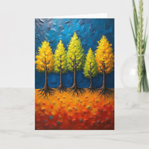 Herfstboom Verjaardagskaart Kaart