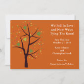 Herfstboom Verliefd Save The Date Aankondiging (Voorkant)