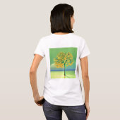 Herfstboom zonsondergang t-shirt (Achterkant volledig)
