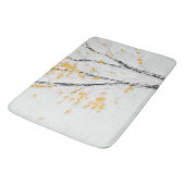 Herfstboomtakken met gele herfstbladeren badmat (Gekanteld)