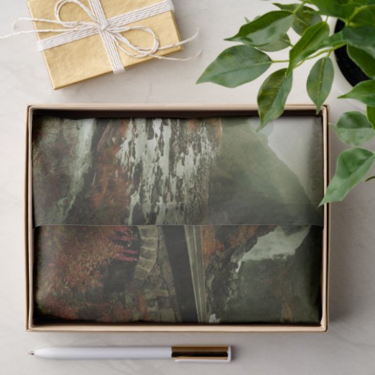 Herfstbos en rivierlandschap tissuepapier (Geschenk)