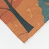 Herfstbos Fleece Deken (Hoek)