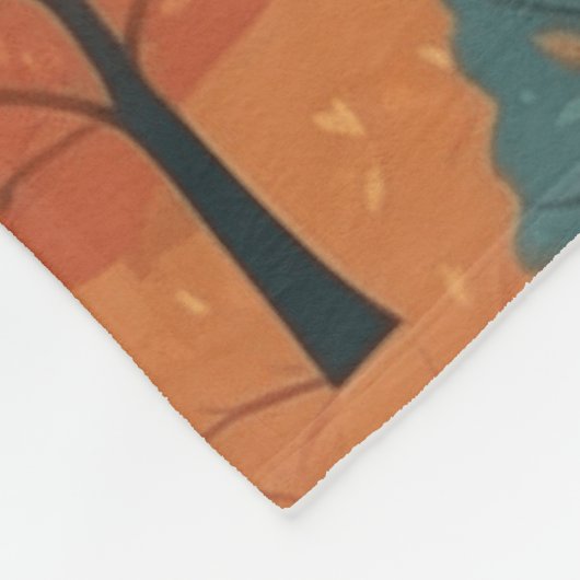 Herfstbos Fleece Deken (Hoek)