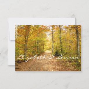 Herfstbos, Herfsthuwelijk, Douane RSVP Kaartje