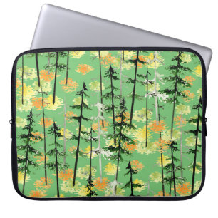 Herfstbos: Naadloze natuurlijke schoonheid Laptop Sleeve