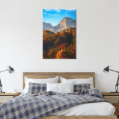 Herfstbos onder de bergen canvas afdruk (Insitu (Slaapkamer))