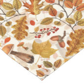 Herfstbos op gebroken wit korte tafelloper (Hoek)