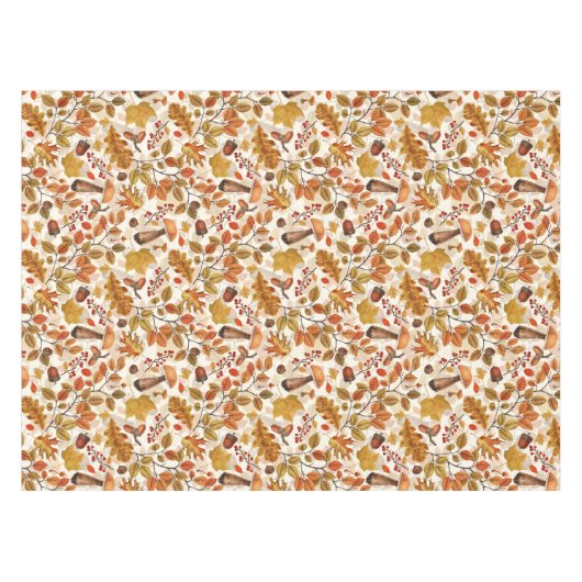 Herfstbos op gebroken wit tafelkleed (Voorkant (Horizontaal))