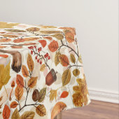 Herfstbos op gebroken wit tafelkleed (Voorbeeld)