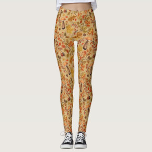 Herfstbos op oker leggings
