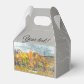 Herfstbos oranje goud bedankdoosjes (Achterkant)