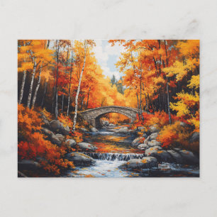 Herfstbosbrug Briefkaart