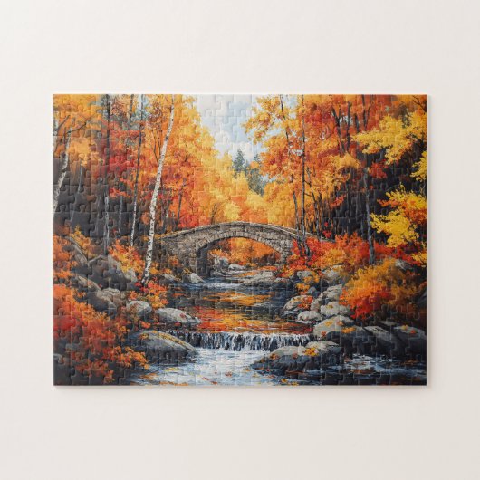 Herfstbosbrug Legpuzzel (Horizontaal)