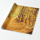 Herfstboslandschap Cadeaupapier (Uitgerold)