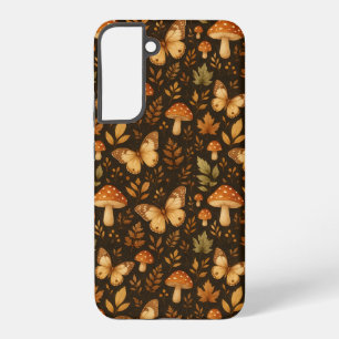 Herfstbospaddenstoelen en vlinders samsung galaxy hoesje