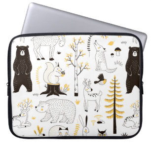 herfstbospatroon laptop sleeve