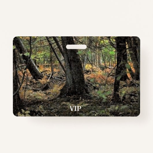 Herfstbosscène Badge (Voorkant)