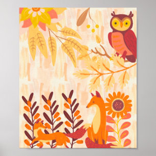 Herfstbossen Poster
