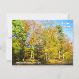 Herfstbossen & Zonneschijn - Gepersonaliseerd Briefkaart