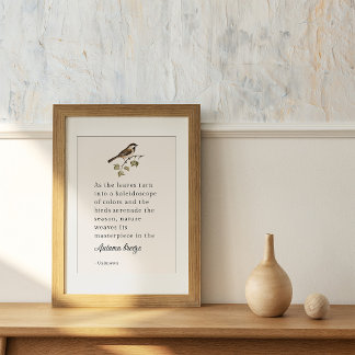 Herfstbries citaat poster