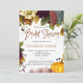 Herfstbruid rustiek modern bruiloft vrijgezellenfe kaart (Staand voorkant)