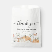 Herfstbruiloft| Waterverf pompoenen Bedankzakje (Voorkant)