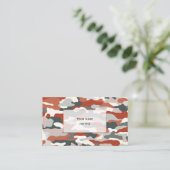 Herfstcamouflage (transparant wit) visitekaartje (Staand voorkant)