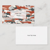 Herfstcamouflage (transparant wit) visitekaartje (Voorkant / Achterkant)