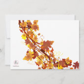 Herfstcascade Sla de datum op aankondiging (Achterkant)