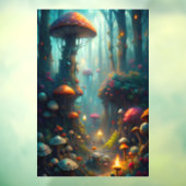 Herfstchampignonvenster vastklemmen raamsticker (Vel 3)