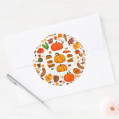 herfstcirkel ronde sticker (Envelop)