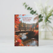 Herfstcitaten Bos Bomen laat wegen Briefkaart (Staand voorkant)