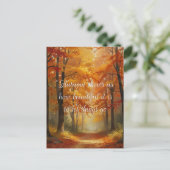 Herfstcitaten Bos Bomen laat wegen Briefkaart (Staand voorkant)