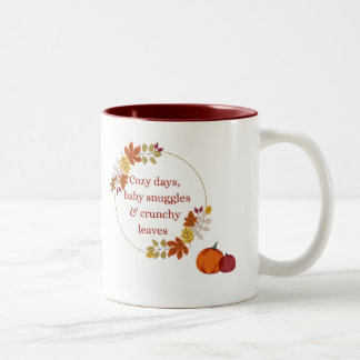 Herfstcitatenmok voor nieuwe moeder, herfstcadeau tweekleurige koffiemok