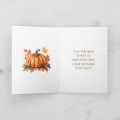  herfstcornucopie Thanksgiving Kaart (Binnen)